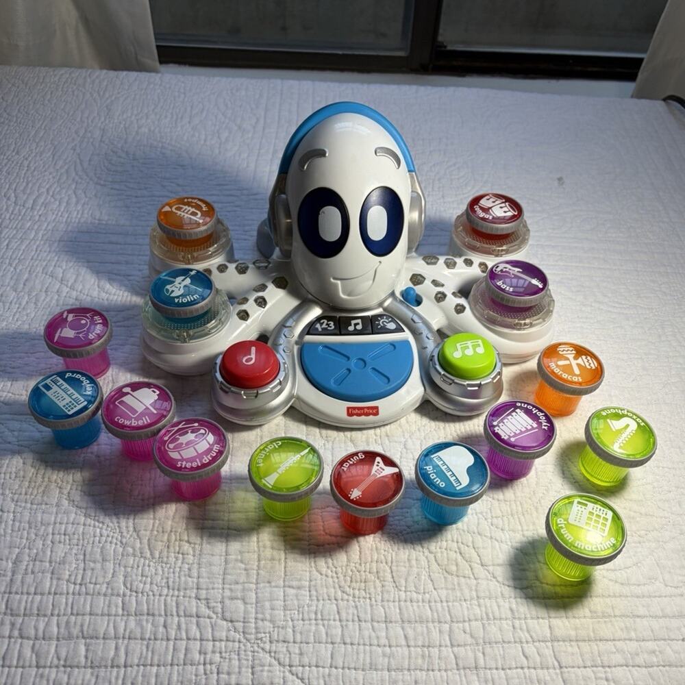 Fisher-Price Musical Learning Toy w/ Instrument Sound Pods/Discs works!!